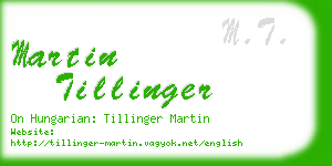 martin tillinger business card